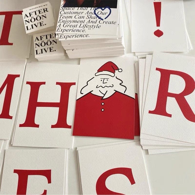 2024 New Cartoon Pop Up Christmas Greeting Cards Christmas Eve Wishes Gift Cards Luxury Christmas Cards Handmade