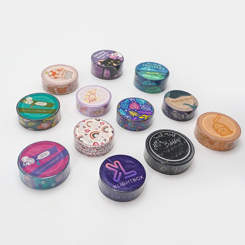 Masking Custom Private Adhesive Laptop Planner Aesthetic Cute Cartoon Decorative Washi Paper Tape Sticker Printing Manufacturer