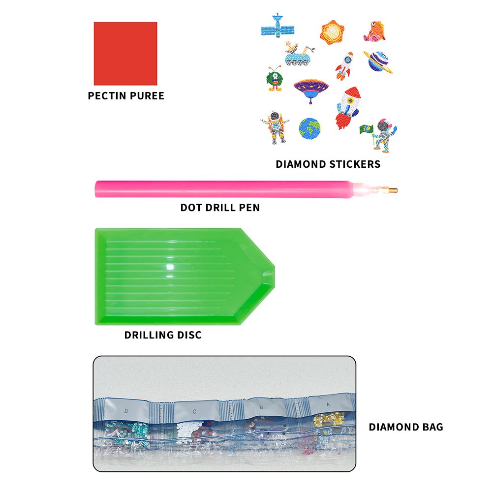 2024 New Children's Diamond Painting Set DIY Stickers Diamond Painting Character Gemstone Painting Set