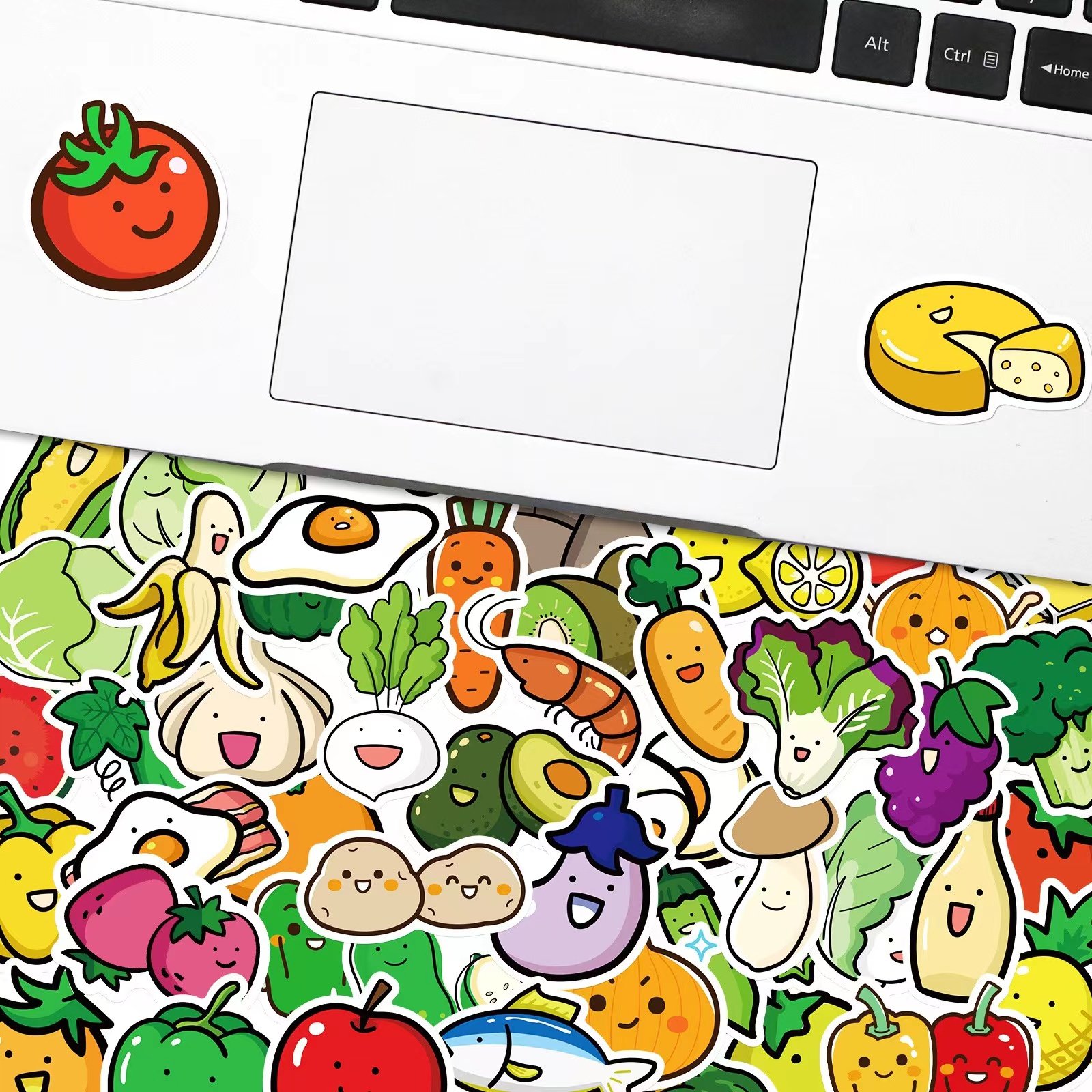 e-50pcs fruit and vegetable Fruit and vegetable plant graffiti stickers packs Skateboards car phone bottle cup