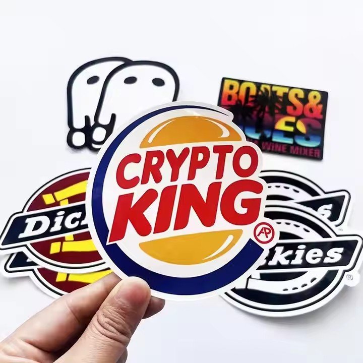 Self Adhesive UV Waterproof Holographic Sticker PVC Label Custom Logo Die Cut Vinyl Stickers