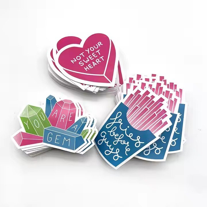 Self Adhesive UV Waterproof Holographic Sticker PVC Label Custom Logo Die Cut Vinyl Stickers