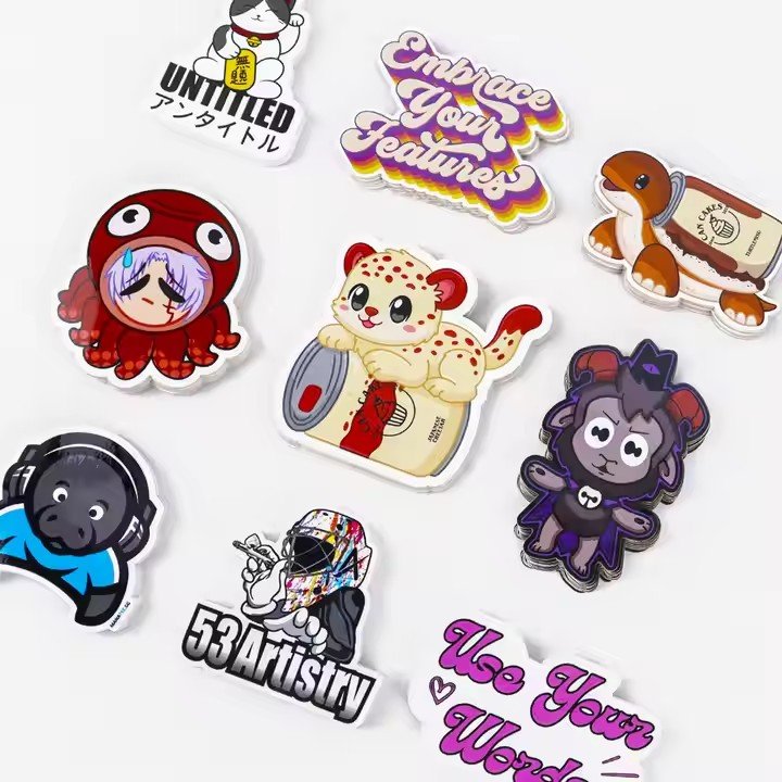 Self Adhesive UV Waterproof Holographic Sticker PVC Label Custom Logo Die Cut Vinyl Stickers