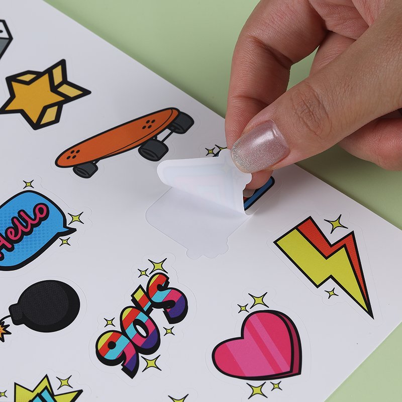 High Quality Printing Custom A4 A5 Label Cute Cartoon Waterproof PVC Kiss Cut Sticker Sheet