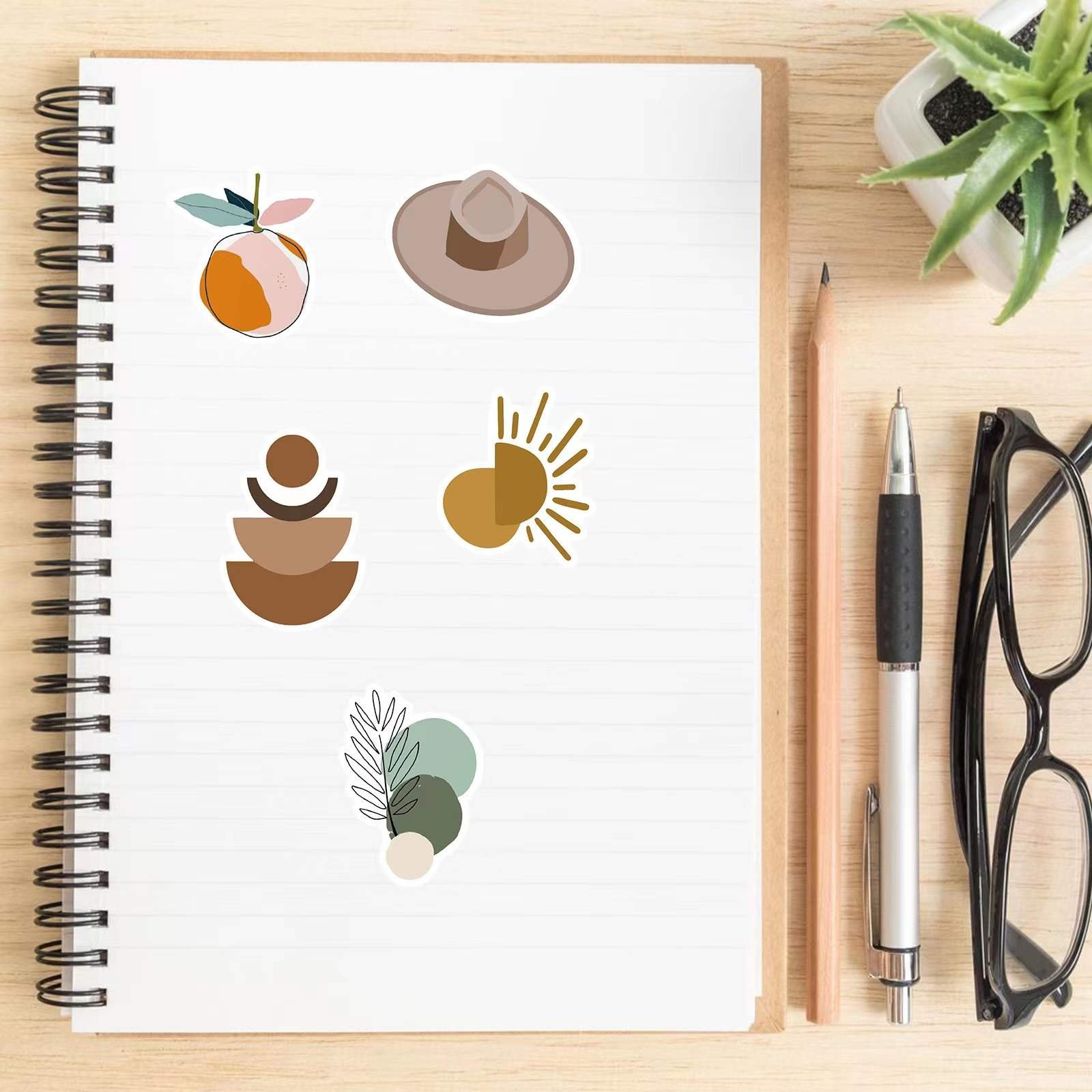 100PCS Retro Bohemian Art Waterproof Sticker Aesthetic Decal DIY Phone Laptop Car Guitar Luggage Suitcase Cute Toys Stickers