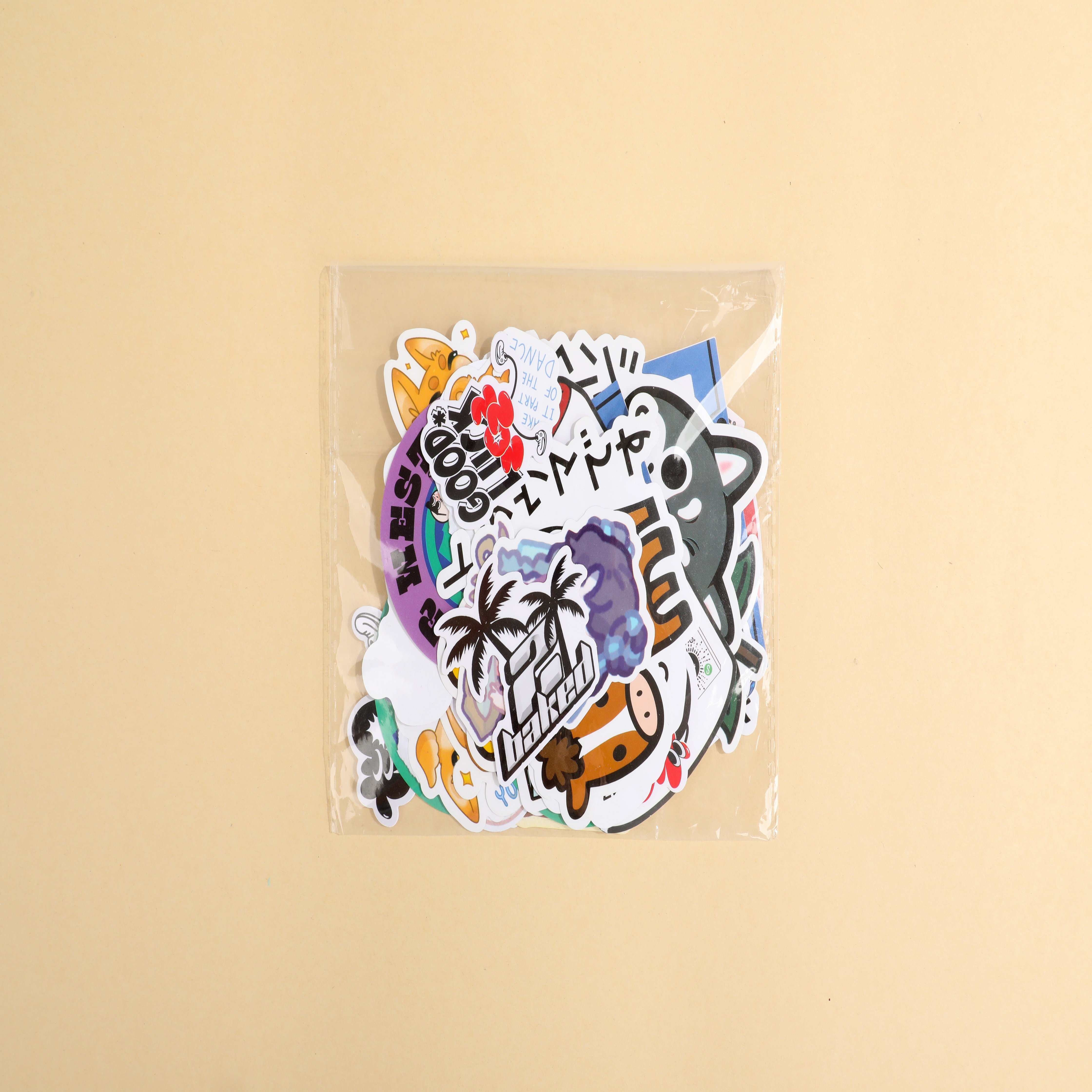 Die Cut Custom Logo Custom PVC Printing Cute Cut Pet Cartoon Sticker Sheet Kiss Cut Vinyl Sticker Waterproof Cartoon Sticker