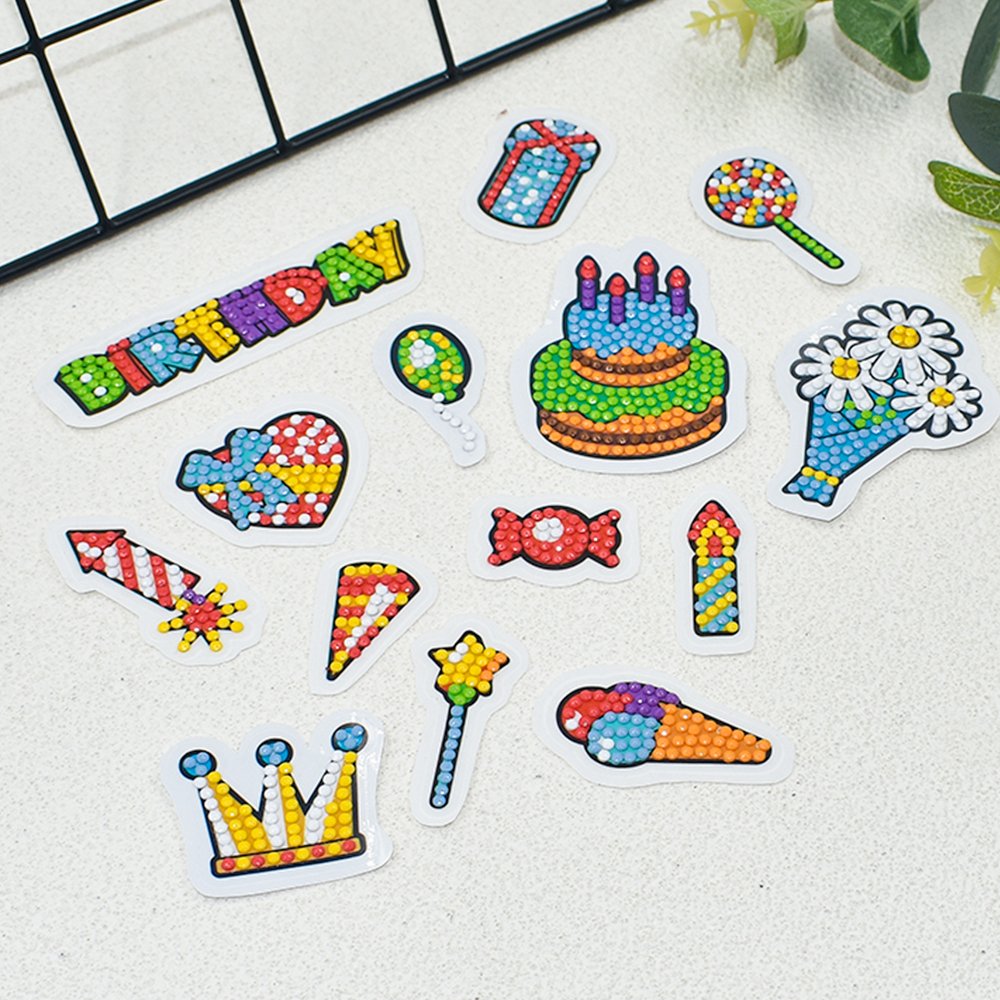 New Arrival Creative Diamond Painting Stickers Customized DIY Diamond Cartoon Sticker