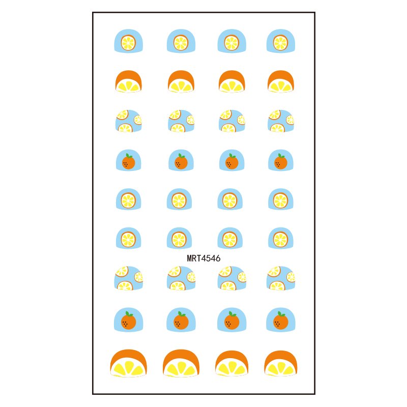 3D Custom Nail Sticker Set Nail Art Gold Cartoon Sticker Decal Professional For Kids