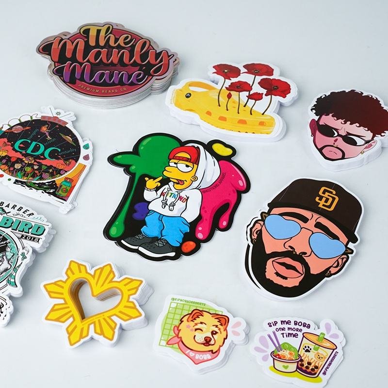 Custom Logo Wholesale Printing Uv Resist Matte Pvc Die Cut Sticker Waterproof Vinyl Cartoon Stickers For Kids