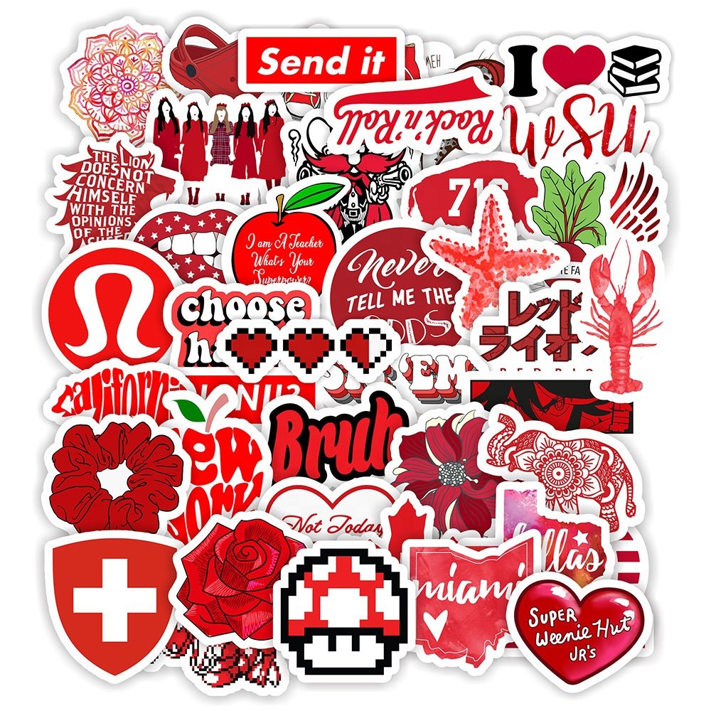Wholesale 50 PCS Cartoon Cute Laptop Stickers Waterproof Trendy Luggage Reusable Stickers for Teens Girls