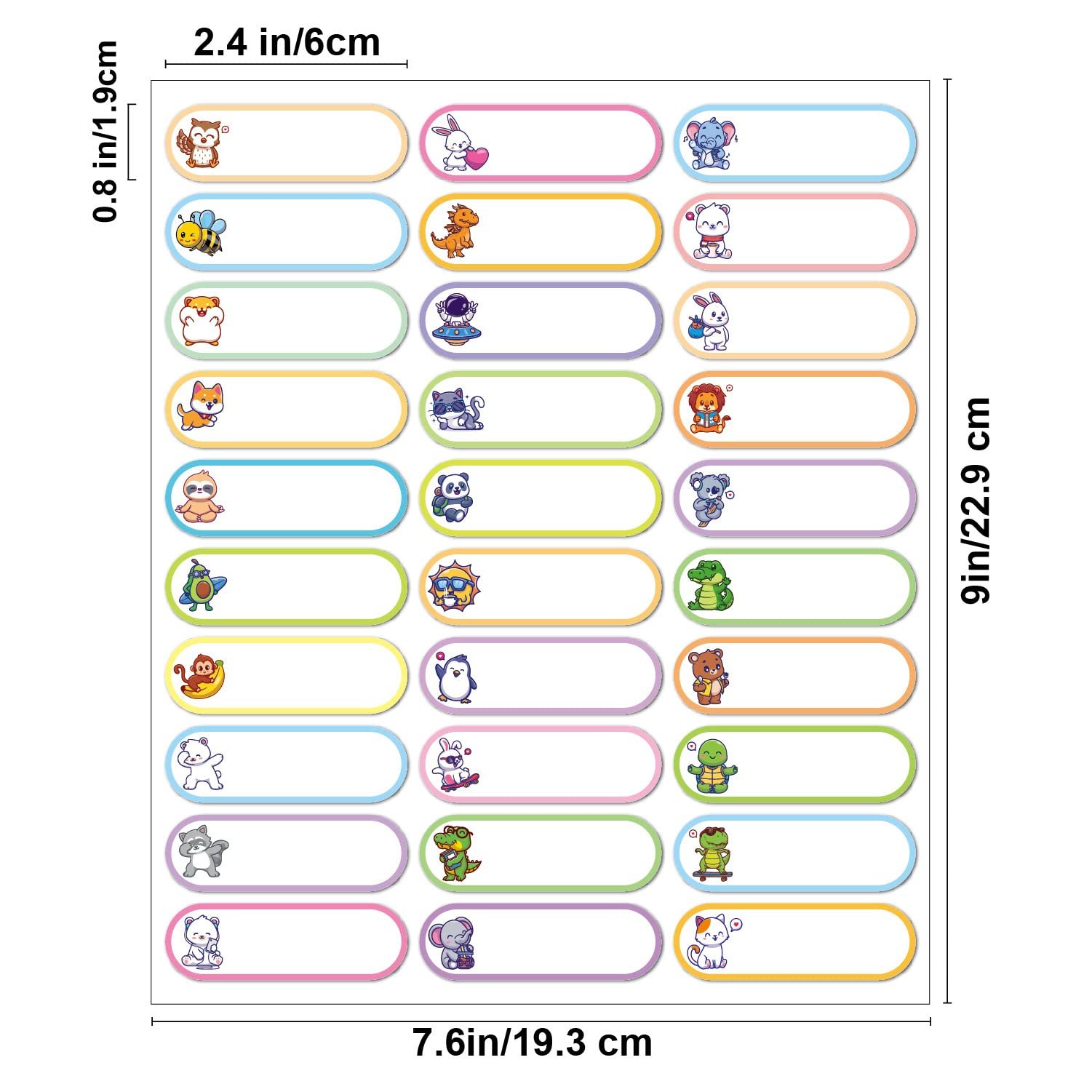 Custom Logo Baby Silicone Bottle Sticker Labels Write-on Kids Person Name Labels Stickers for School for Daycare Waterproof