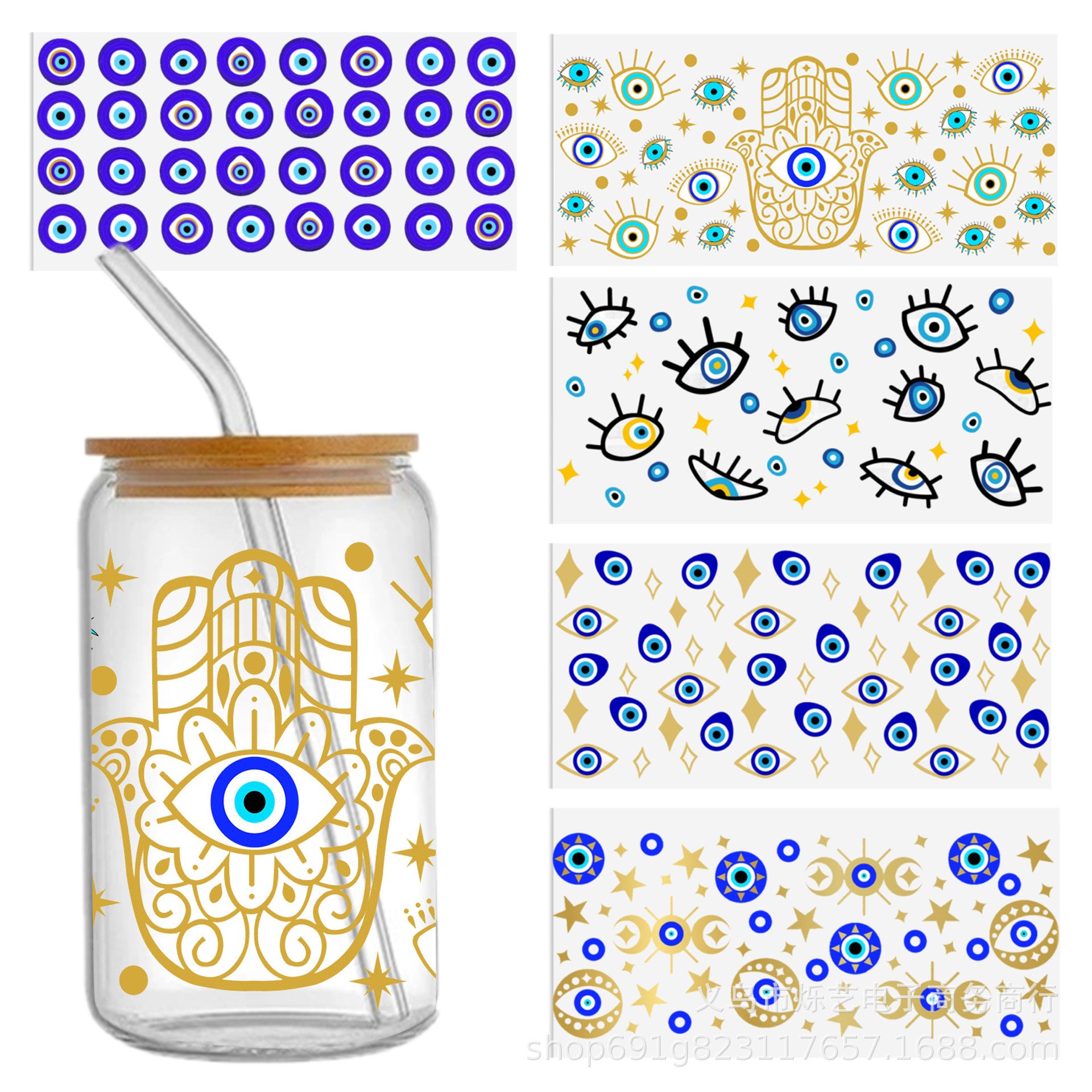High quality cup stickers for life Transfer decorative cartoon waterproof logo design with custom cup sticker