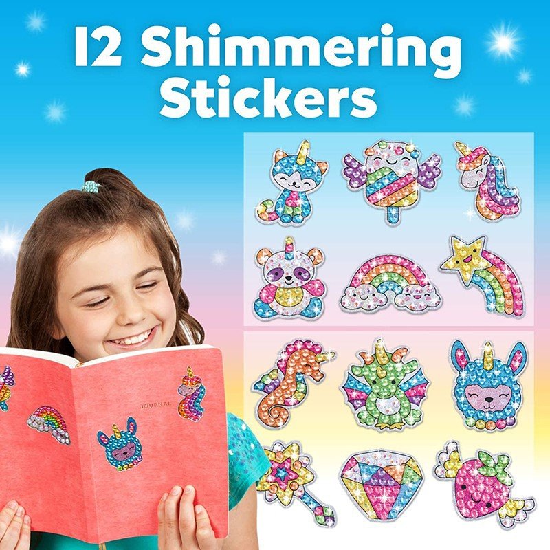 Children's gemstone stickers DIY crystal diamond cartoon stickers princess girl 3D reward stickers decorative toys