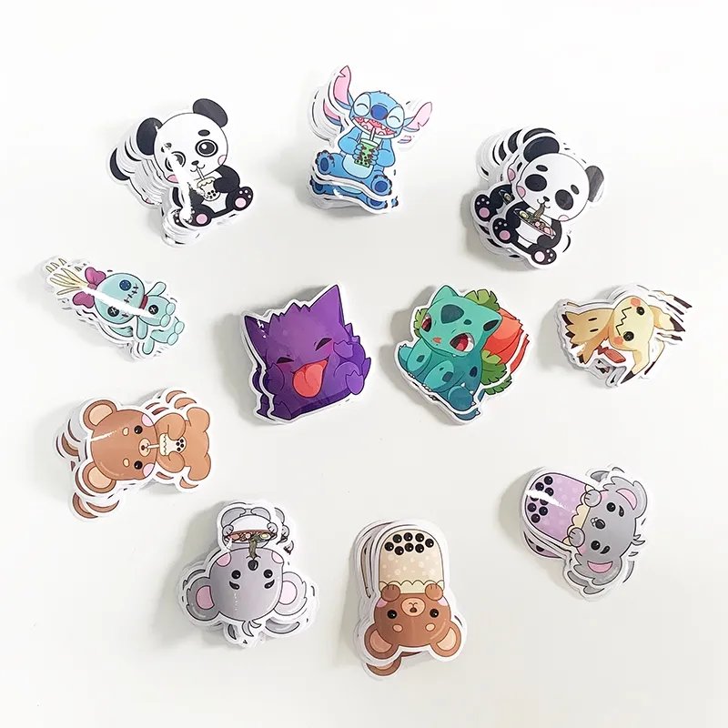 Character Cartoon Stickers Wholesale Waterproof Custom Adhesive Sticker 2023 Newest Customize Children's Cute Shanghai Vinyl