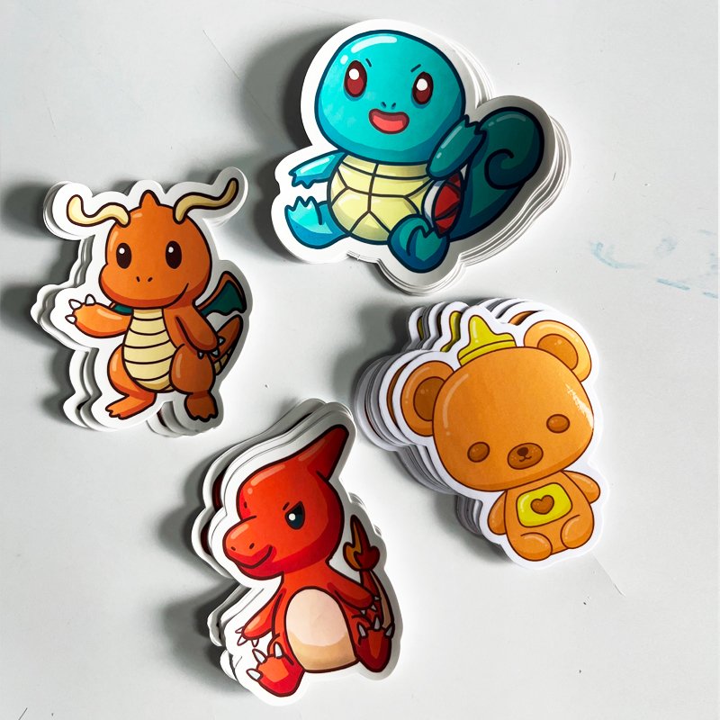 Character Cartoon Stickers Wholesale Waterproof Custom Adhesive Sticker 2023 Newest Customize Children's Cute Shanghai Vinyl
