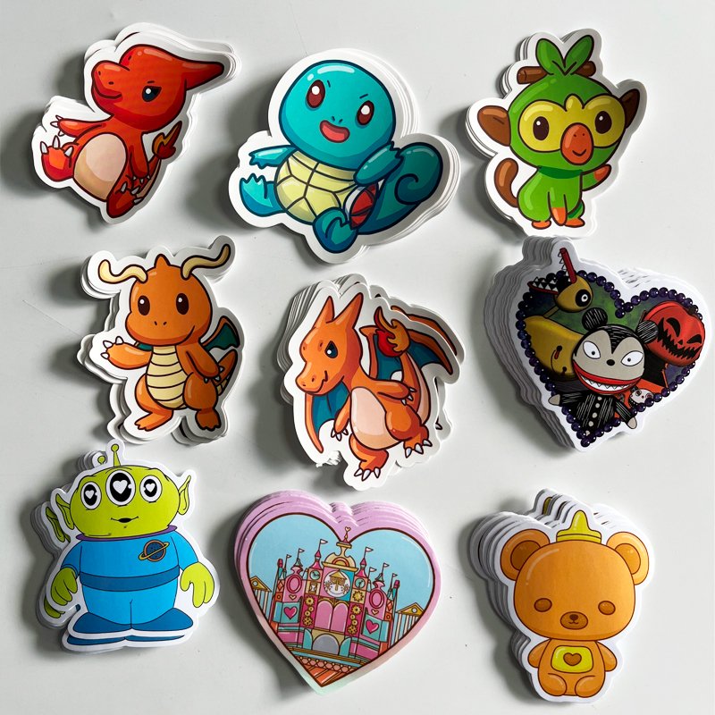 Character Cartoon Stickers Wholesale Waterproof Custom Adhesive Sticker 2023 Newest Customize Children's Cute Shanghai Vinyl