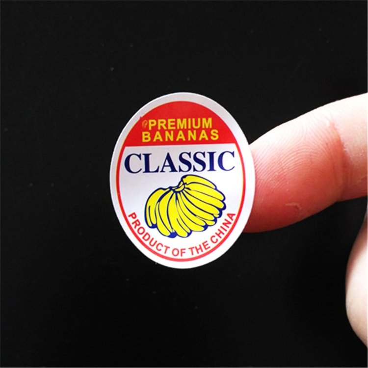 Custom All Shapes Banana Apple Fruit Label Stickers Frozen Adhesive Supermarket Waterproof Fruit And Vegetable Label Stickers