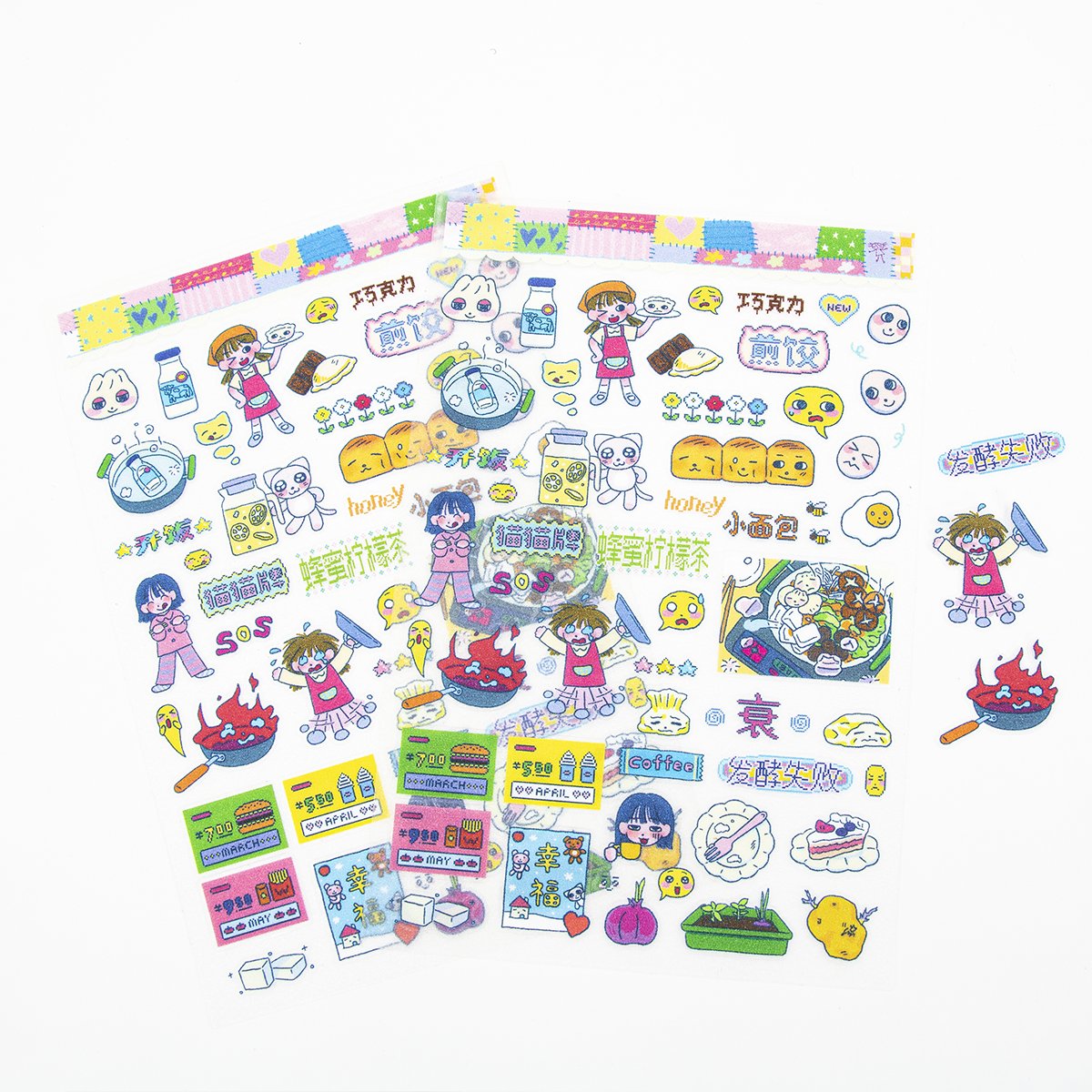 Anime Cartoon Stickers For Window Decorative Kawaii Cute Stickers Stickers Custom