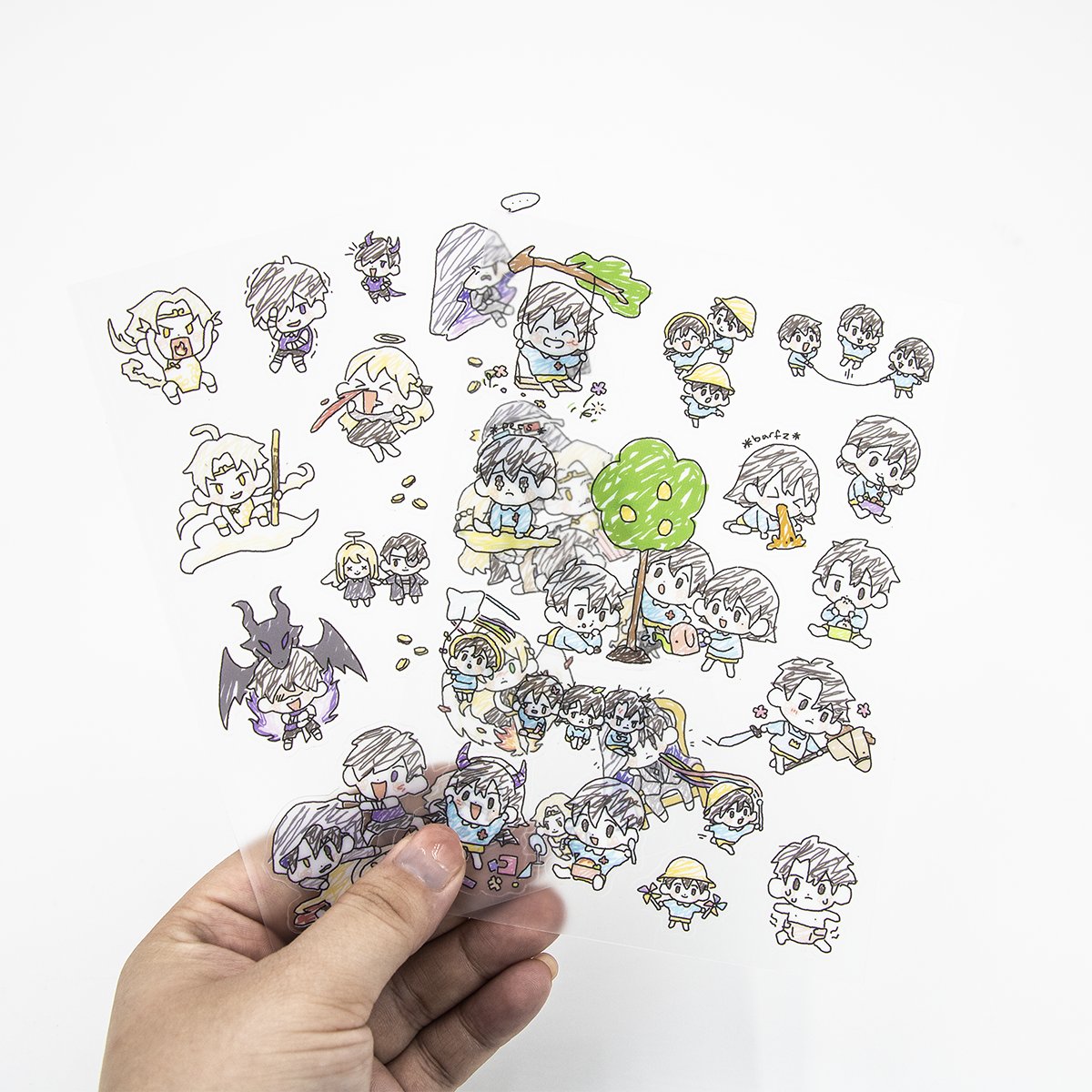 Anime Cartoon Stickers For Window Decorative Kawaii Cute Stickers Stickers Custom