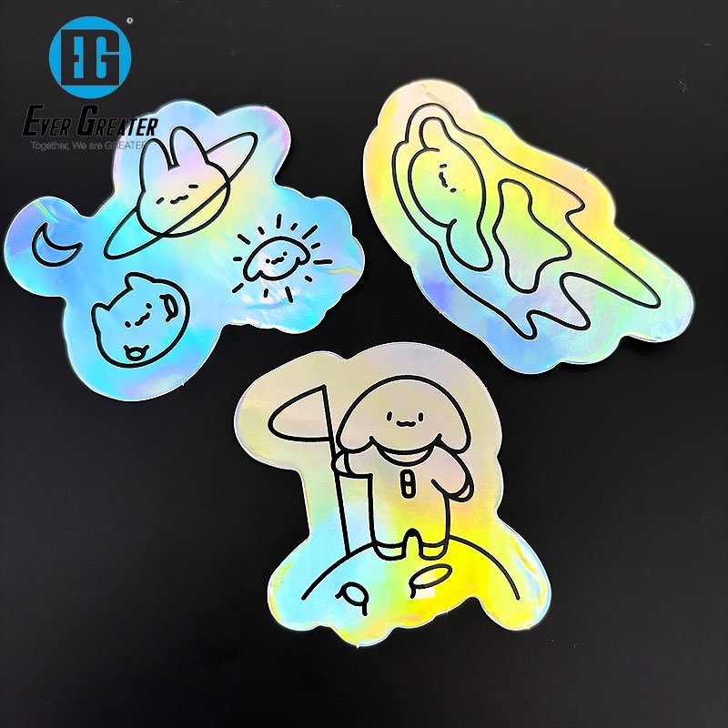 Cute Cartoon Printing Source Factory Customized Toddler Wear Resisting Hologram Stickers
