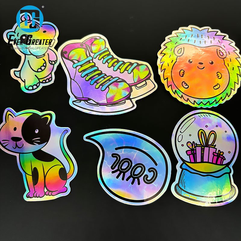 Cute Cartoon Printing Source Factory Customized Toddler Wear Resisting Hologram Stickers