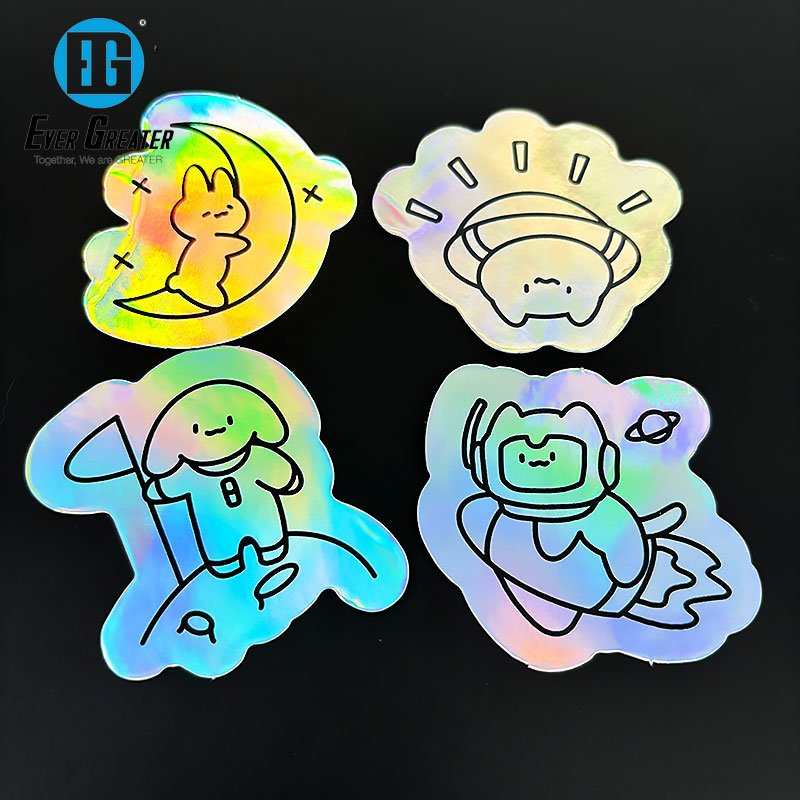 Cute Cartoon Printing Source Factory Customized Toddler Wear Resisting Hologram Stickers