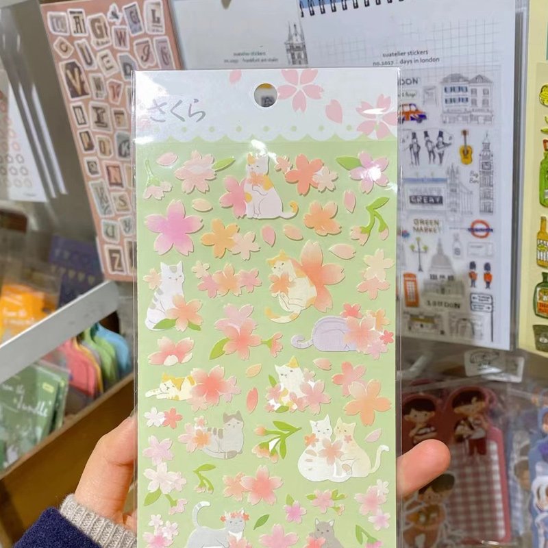 Eco friendly Promotional Self Adhesive Waterproof Custom Brand Logos Kawaii Cartoon Cute Kiss Cut Vinyl Stickers Sheet for Kids