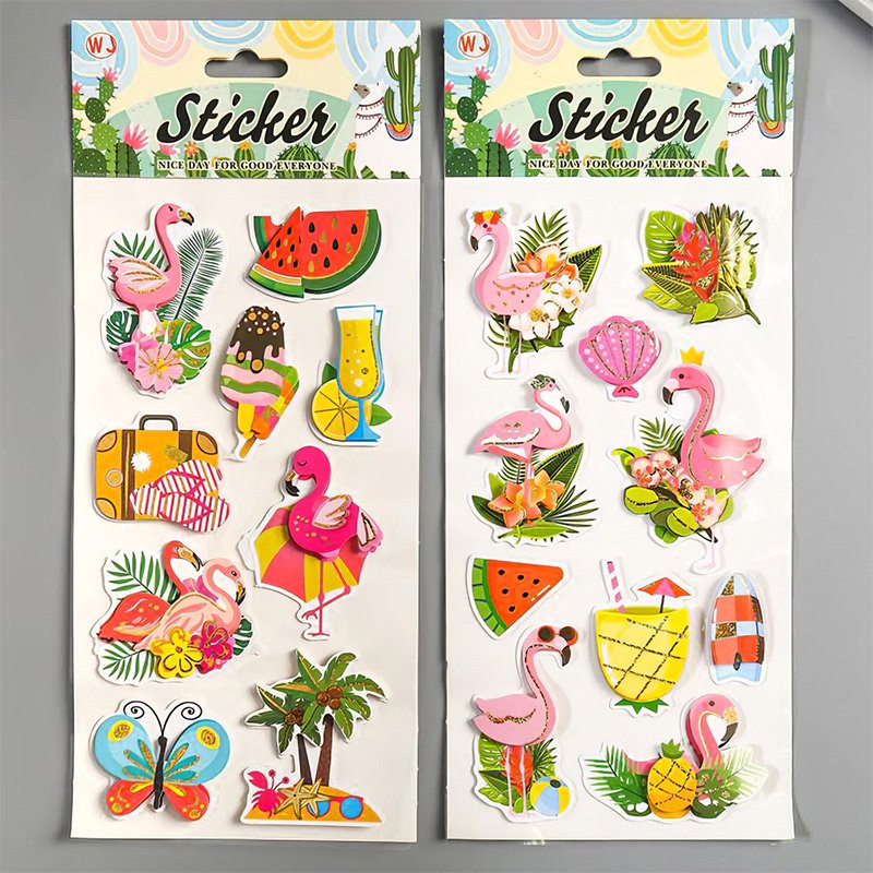 Eco friendly Promotional Self Adhesive Waterproof Custom Brand Logos Kawaii Cartoon Cute Kiss Cut Vinyl Stickers Sheet for Kids