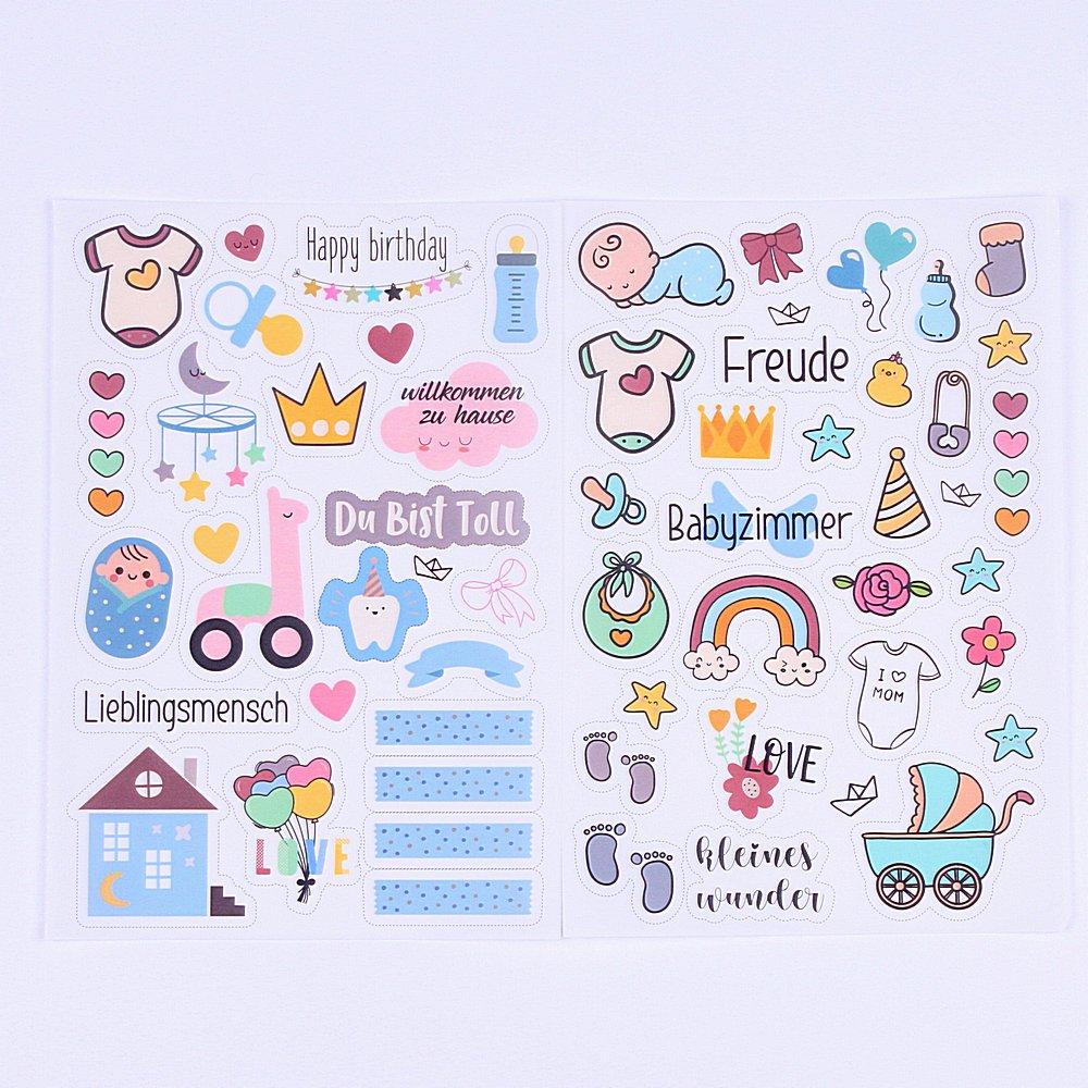 Cartoon Stickers Colorful Aesthetic Viny Waterproof Decals for Water Bottle Cute Colorful Waterproof Sticker Vinyl Art Stickers