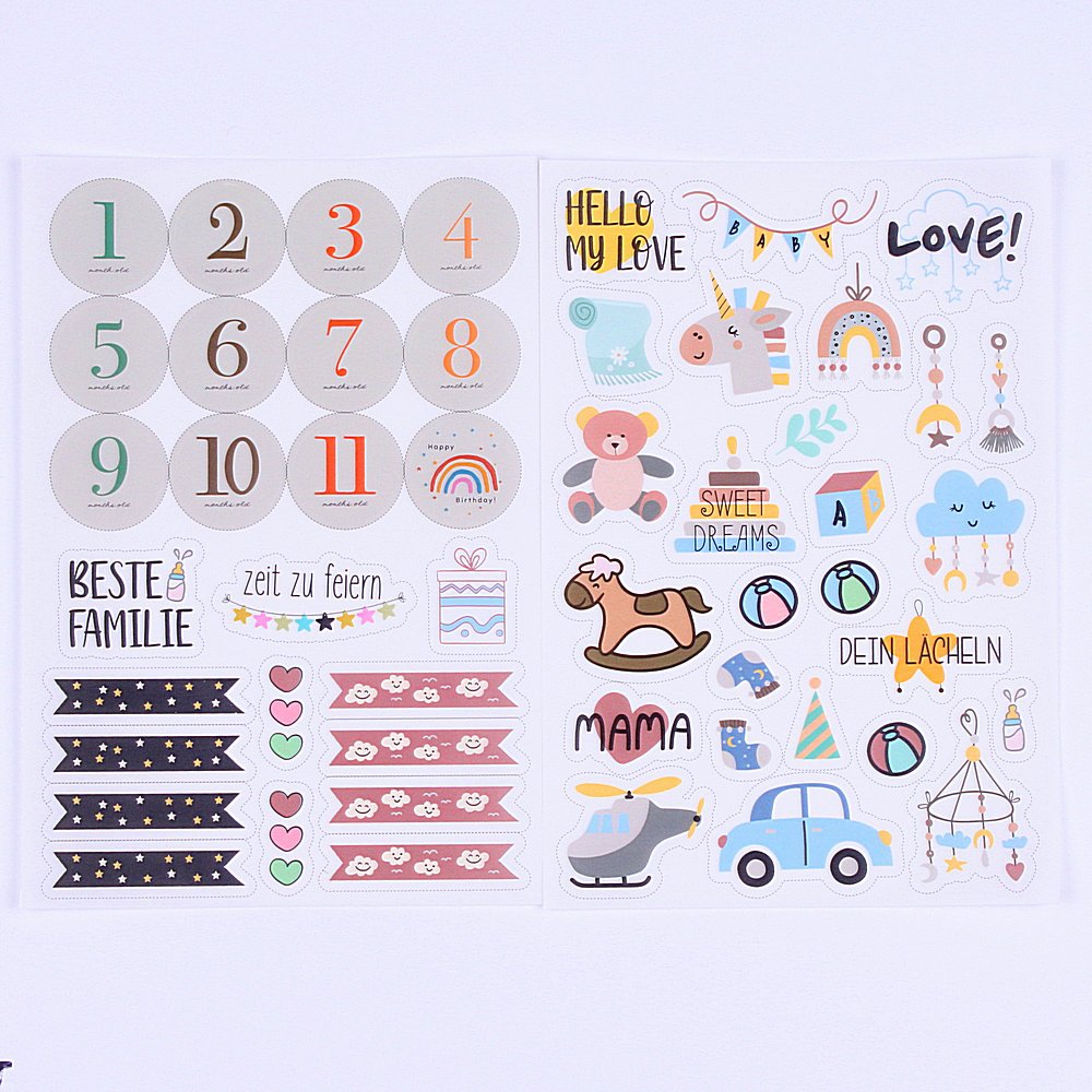 Cartoon Stickers Colorful Aesthetic Viny Waterproof Decals for Water Bottle Cute Colorful Waterproof Sticker Vinyl Art Stickers
