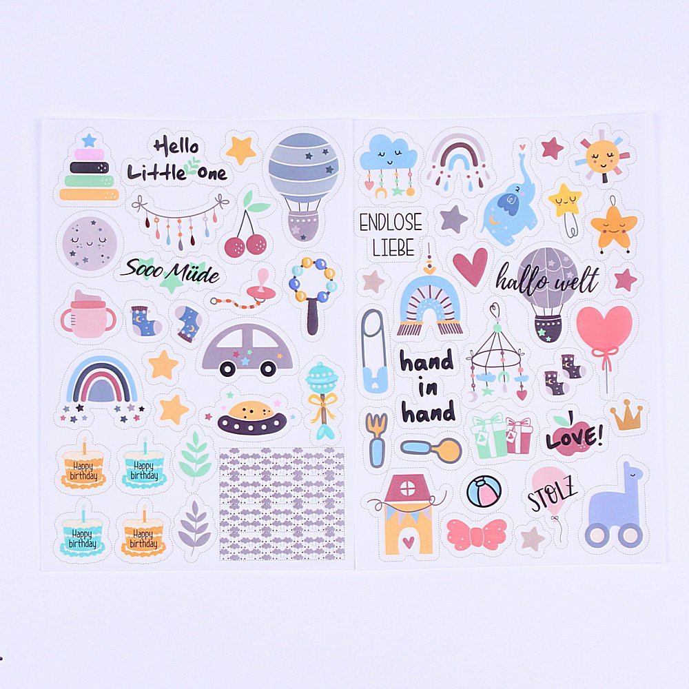 Cartoon Stickers Colorful Aesthetic Viny Waterproof Decals for Water Bottle Cute Colorful Waterproof Sticker Vinyl Art Stickers