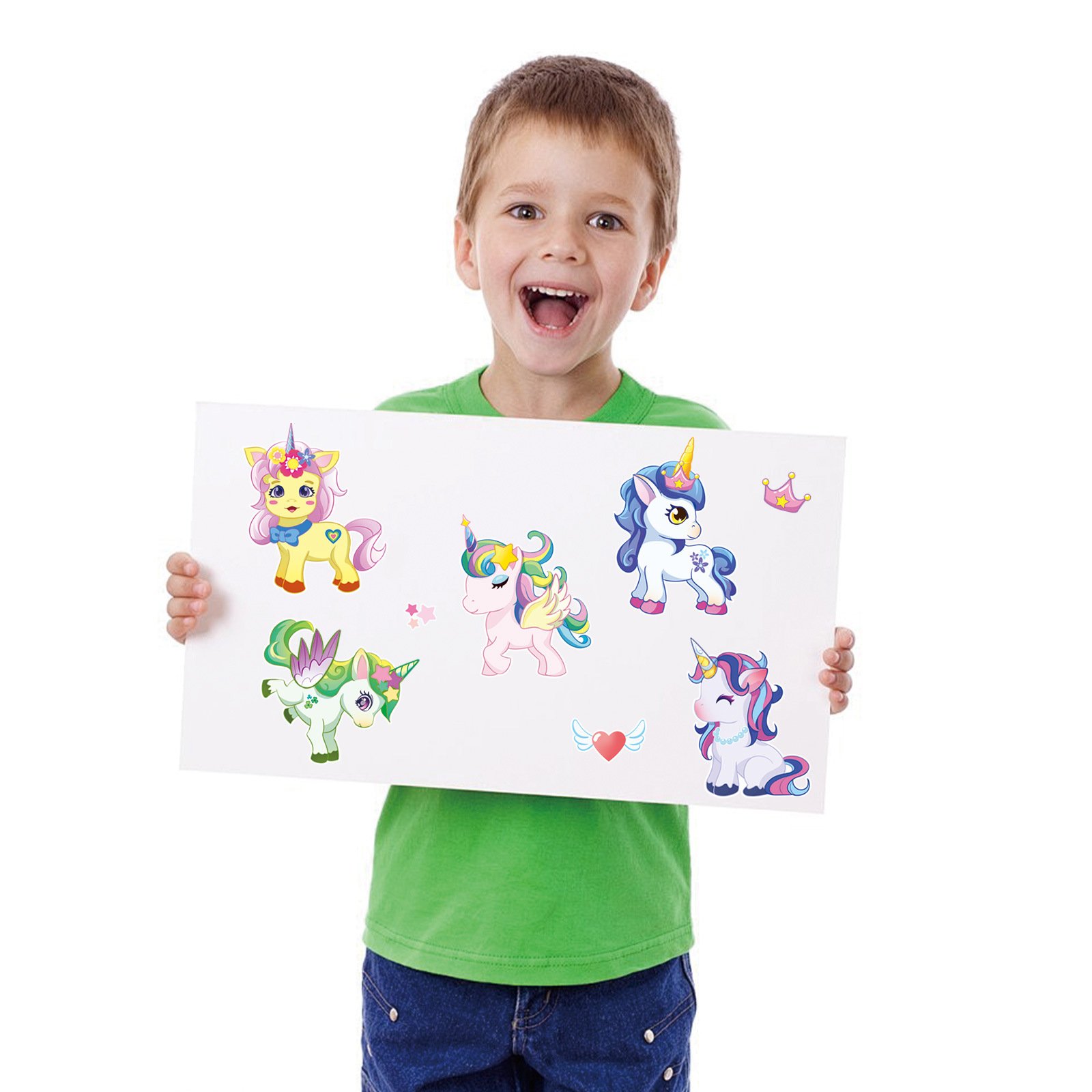 Custom Unicorn Stickers For Kids & Toddlers Cartoon Sticker Sheet For Kids custom Sticker Sheet