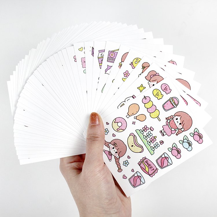 Kawaii Cartoon Washi sticker paper Mini Decoration Sticker Sheets Custom for kids