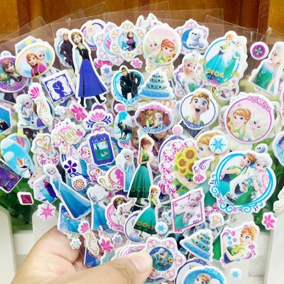 Cartoon Animation Kindergarten Reward Stickers Non-adhesive Paper 3D Bubble Stickers