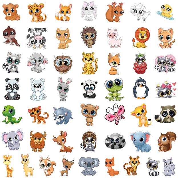 50 Ready Ship Custom Printing Diy Kid Stickers Pvc Cartoon Stickers Kindergarten Reward Mobile Phone Decoration Labels Stickers