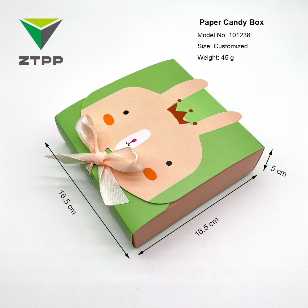 Custom Logo Cartoon Rabbit Cute Happy Candy Packaging Children Gift Foldable Boxes