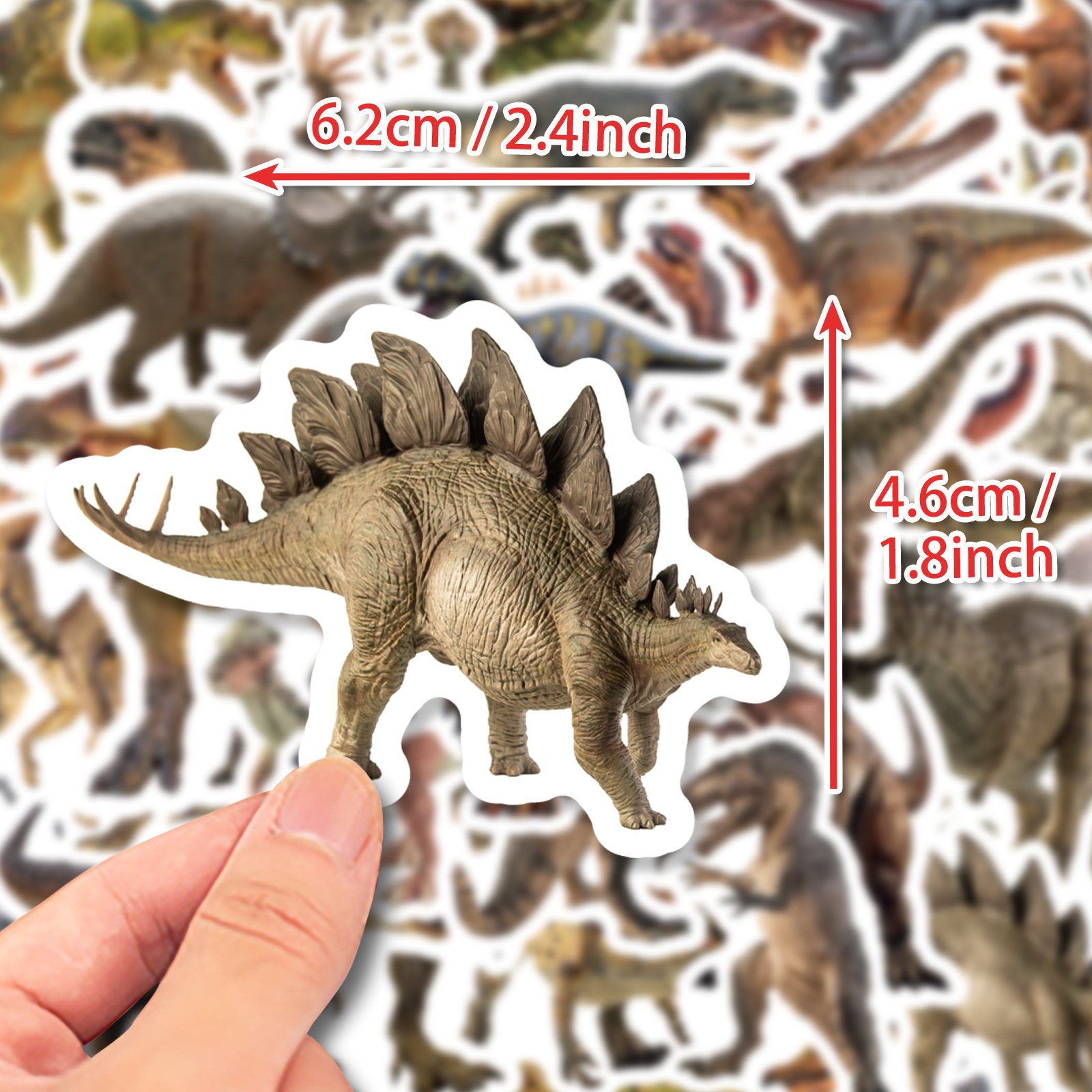 Good Quality 50 antique dinosaur stickers cross-border new Amazon Express temu Jurassic dinosaur stickers