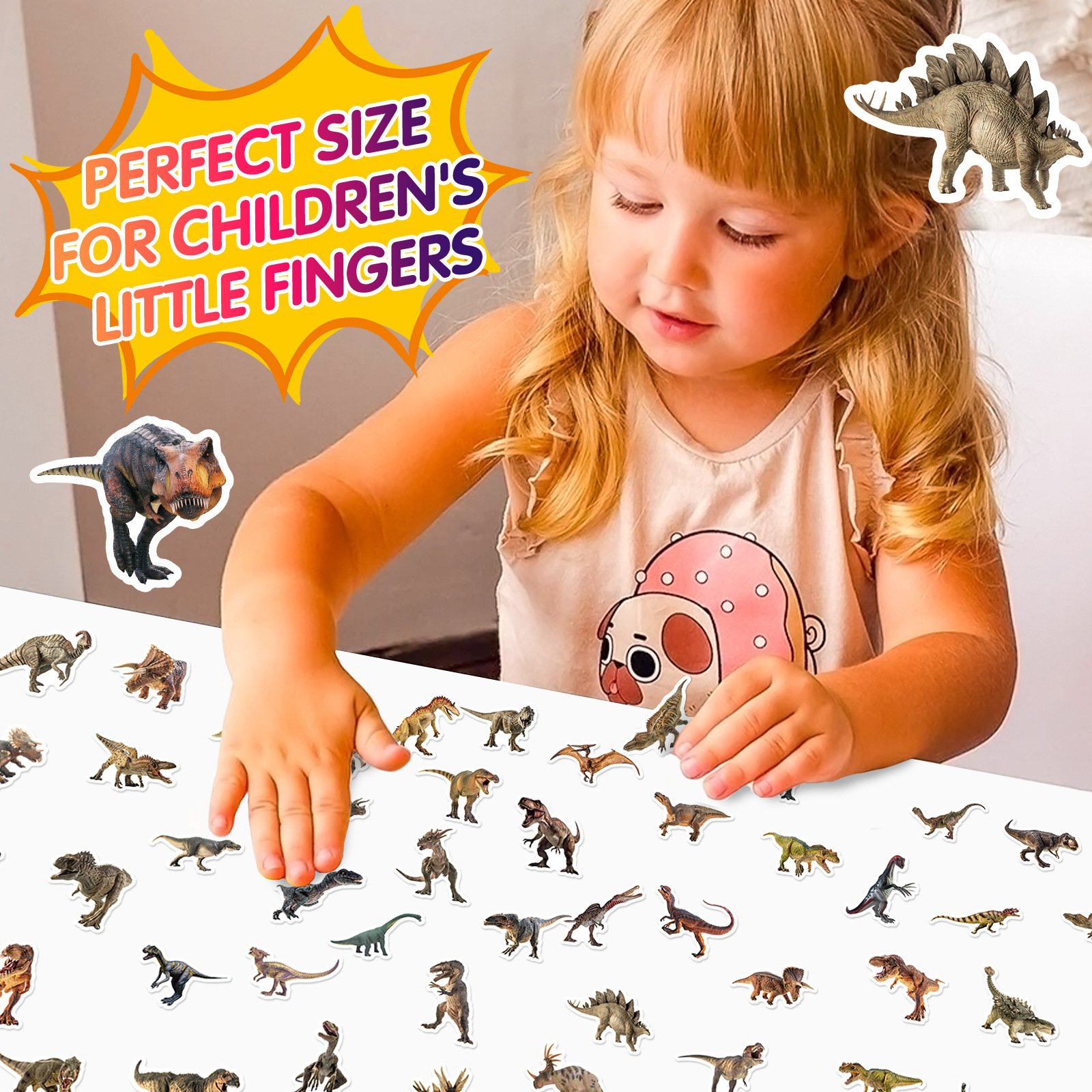 Good Quality 50 antique dinosaur stickers cross-border new Amazon Express temu Jurassic dinosaur stickers