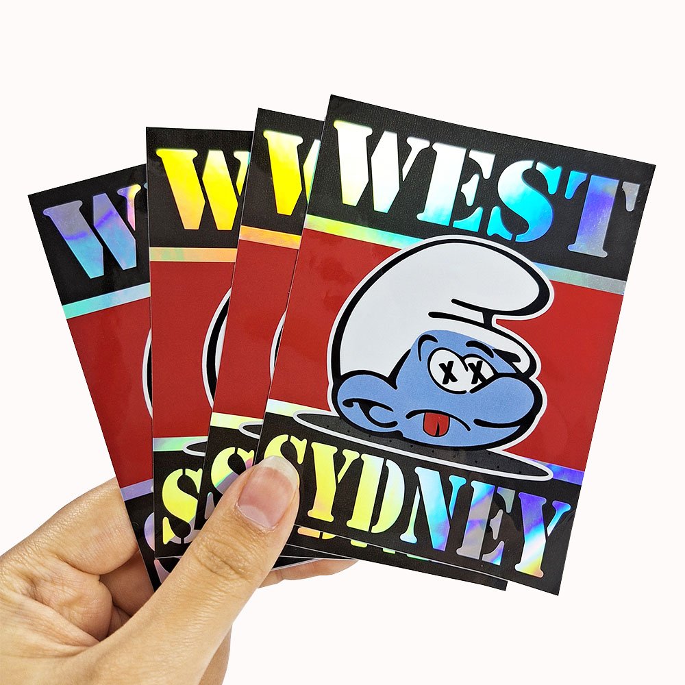 Custom Laser Holographic Cartoon Die-cut Label Waterproof Sticker Label Cartoon Sticker