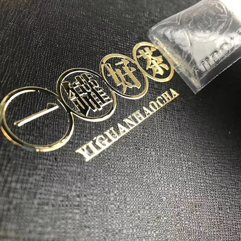 Customized thin gold nickel uv dtf 3d vinyl metallic sliver metal Crafts Glass transfer sticker logo with transferable stickers