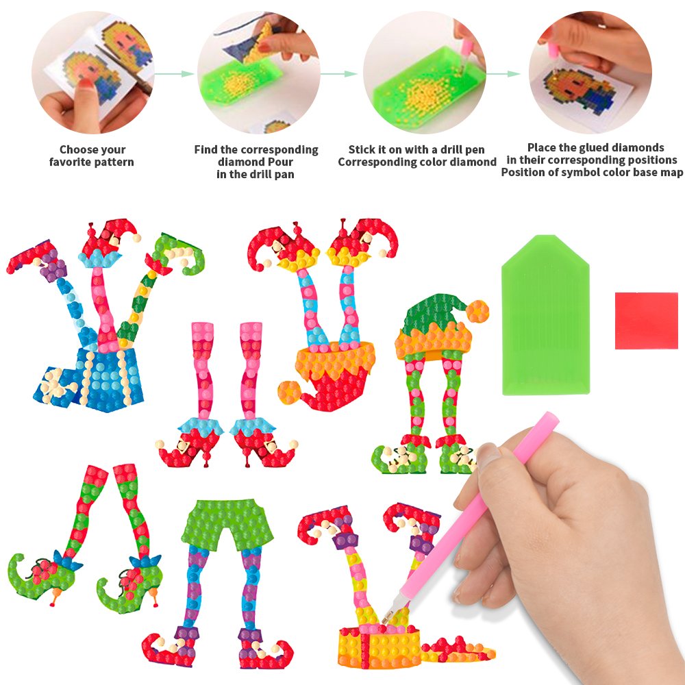 Customizable 3D handmade creative cartoon clown puzzle children's diamond painting with customizable patterns