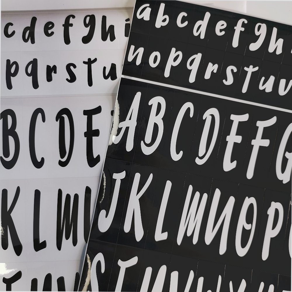 A-Z letters Stickers Lowercase Capital Alphabet Kiss Cut Letter Hand Account Scrape book Decoration Stickers For Notebook Class