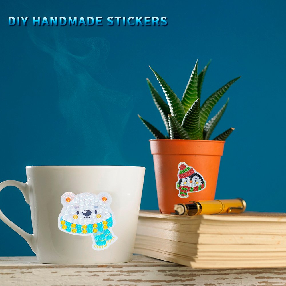 Cartoon Diamond Drawing Stickers for Fridays, backpacks, and laptops 5D DIY Creative Children's Leisure Stickers