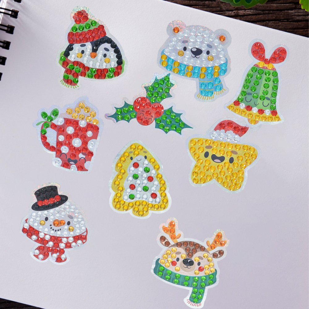 Cartoon Diamond Drawing Stickers for Fridays, backpacks, and laptops 5D DIY Creative Children's Leisure Stickers