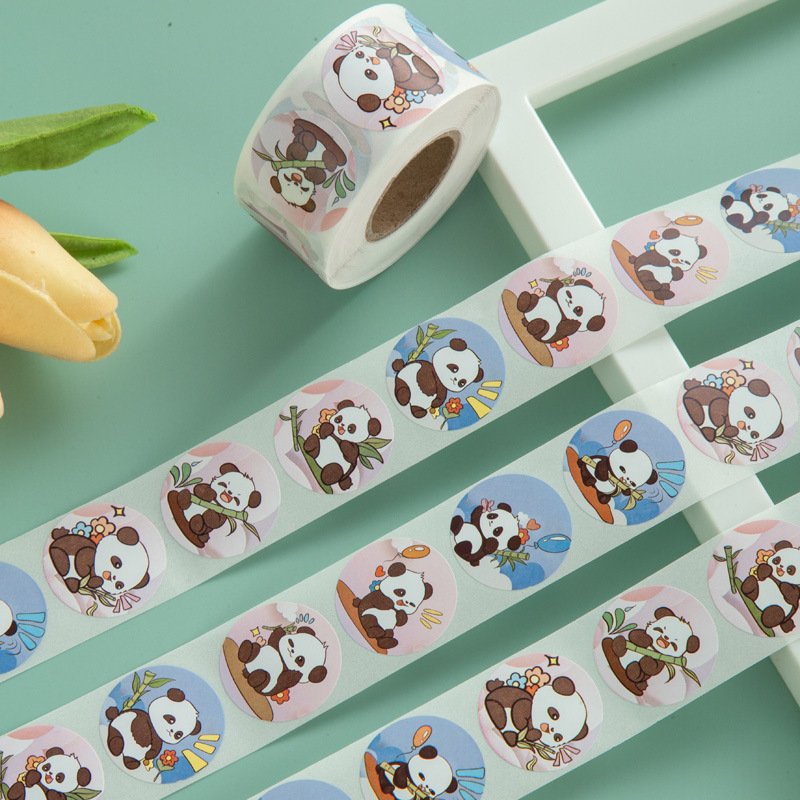 Cartoon Animal PVC Wall Stickers 500 1 Inch Home Decorative Labels Cute Animal Promotional Gifts Packaging