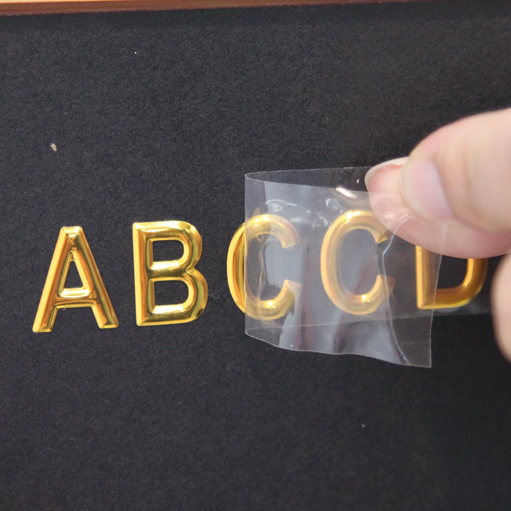 Custom Logo Printed Uv Transfer Transparent Metal Nickel 3D Sticker Self Adhesive Luxury Heat Gold Nickel Sticker Logo Label