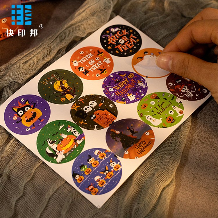 Customized Halloween Stickers Vinyl Waterproof Party Sticker Halloween Pumpkin Stickers For Kids Cute Cartoon Vinyl Decals
