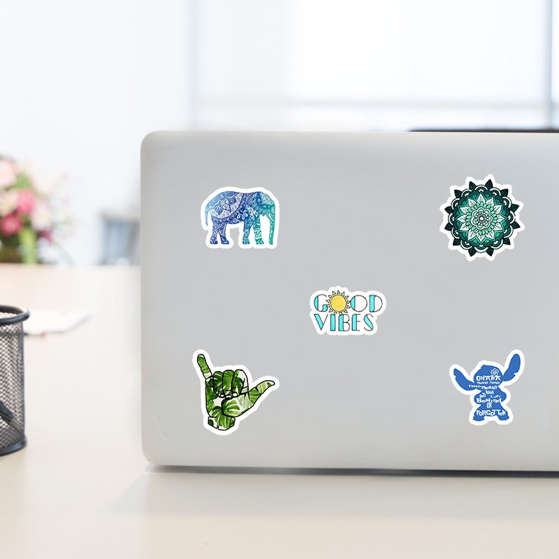 100 PCS Cheap Cool Weatherproof Vinyl Reusable Stickers Packs for Laptop motorbike skateboard snowboard