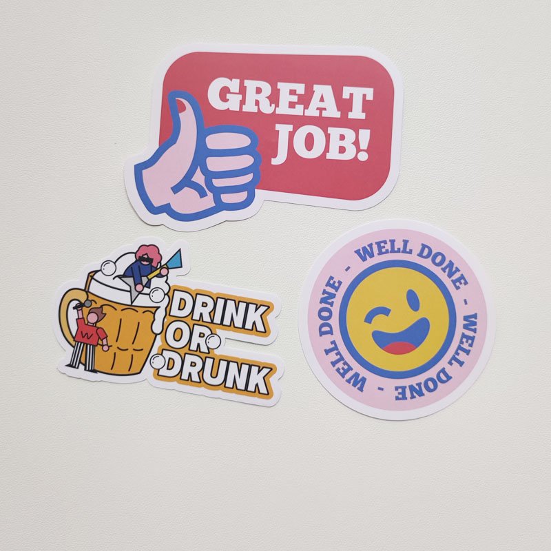 Design Logo Self Adhesive Waterproof Label Cartoon Vinyl sticker