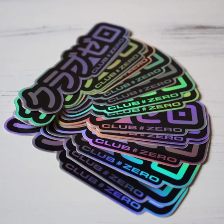 Customized cartoon stickers Holographic Sticker Rainbow Effect Custom Hologram Sticker